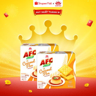   VC 15%   BAO BÌ GIAO NGẪU NHIÊN  Bánh Cracker Dinh Dưỡng AFC Vị Caramel Flan Combo 2 Hộp X 261.6G 