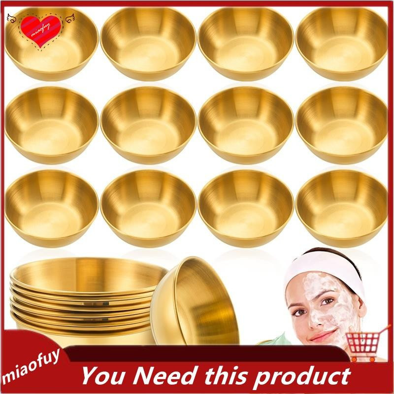 [OnLive] Bát trộn mặt nạ DIY bằng thép không gỉ 3,5 inch màu vàng để chăm sóc da và sử dụng tại Salo