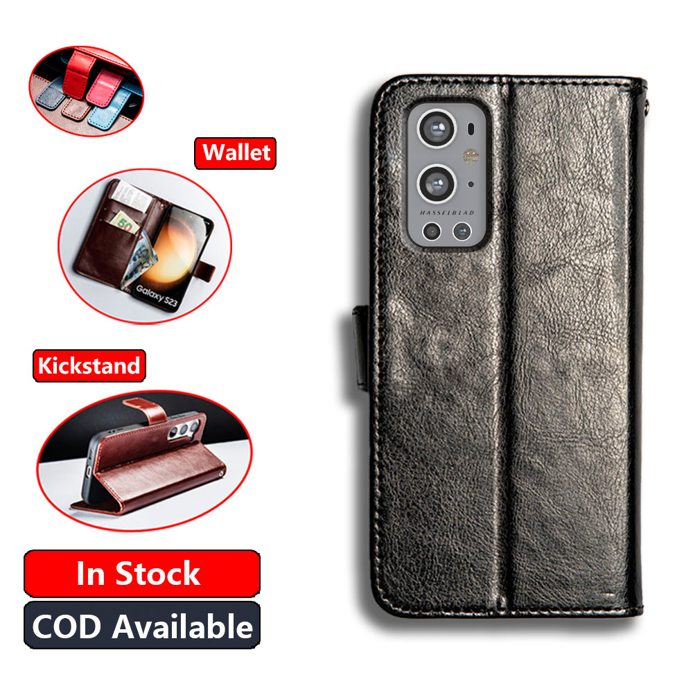 Da Cổ Điển Cho OnePlus 9 Pro LE2121 LE2125 LE2123 LE2120 LE2127 Ví Vintage Folio Case Flip Cover Đón