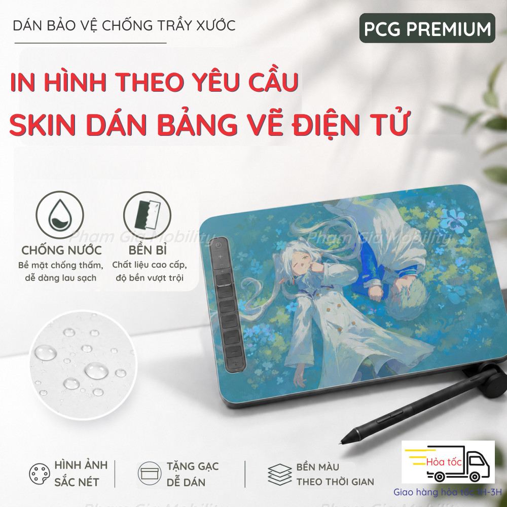 Dán Skin, decal in hình dành cho các dòng bảng vẽ điện tử Wacom/ X-Pen Xpen/ Huion/ Gaomon/ Veikk/ U