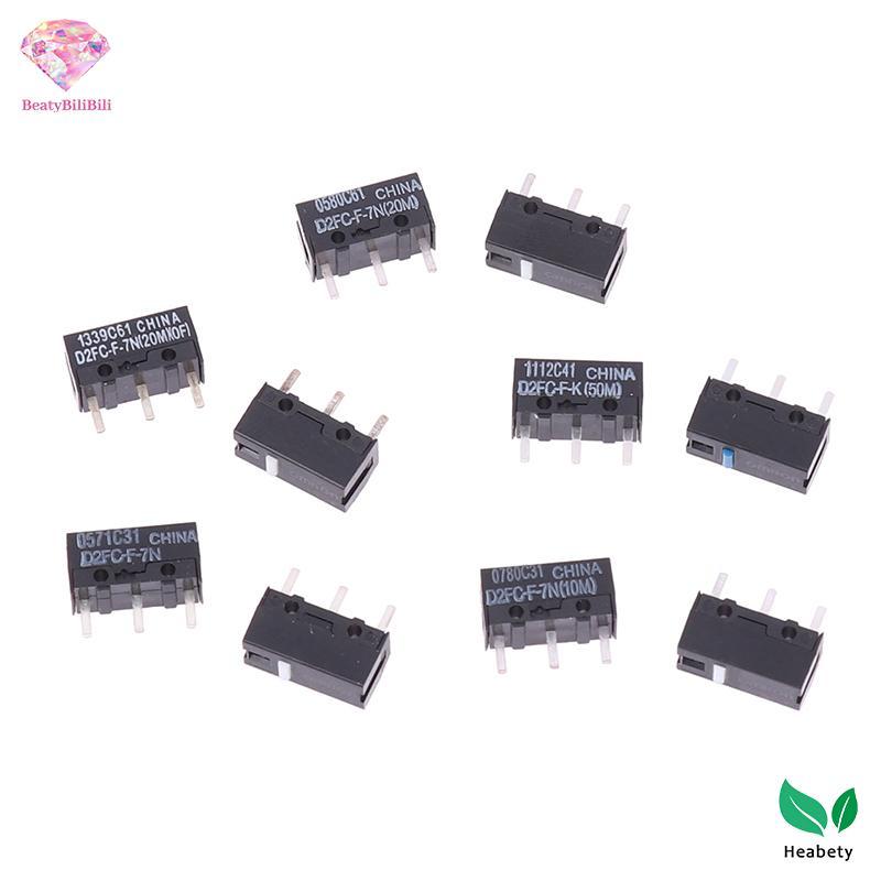 Heabety 2 Chuột Micro Switch D2FC-F-7N 10M 20M D2FC-F-K (50M) -RZ D2F D2F-01 D2F-01F D2F-L D2F-01L D