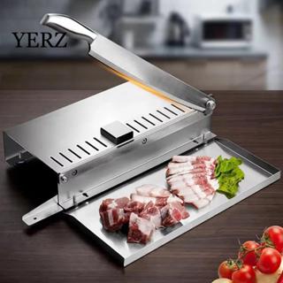 YERZ Máy cắt xương YERZ, Máy thái thịt có thể điều chỉnh độ dày thủ công, Chống rỉ sét đa chức năng có khay lưu trữ Máy cắt thịt cừu bằng thép không gỉ Lẩu