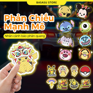 Bộ Miếng Dán Phản Quang Cảnh Báo An Toàn Cho Xe Hơi / Xe Máy - Tem Dán Xe Máy Ô Tô Chống Trầy, Nổi Bật Ban Đêm