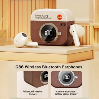 Tai nghe không dây bluetooth 5.4 trong tai Q86 có thiết kế cổ điển độc đáo, màn hình kỹ thuật số thông minh, hiệu ứng âm thanh nổi và khả năng tương thích với nhiều hệ thống