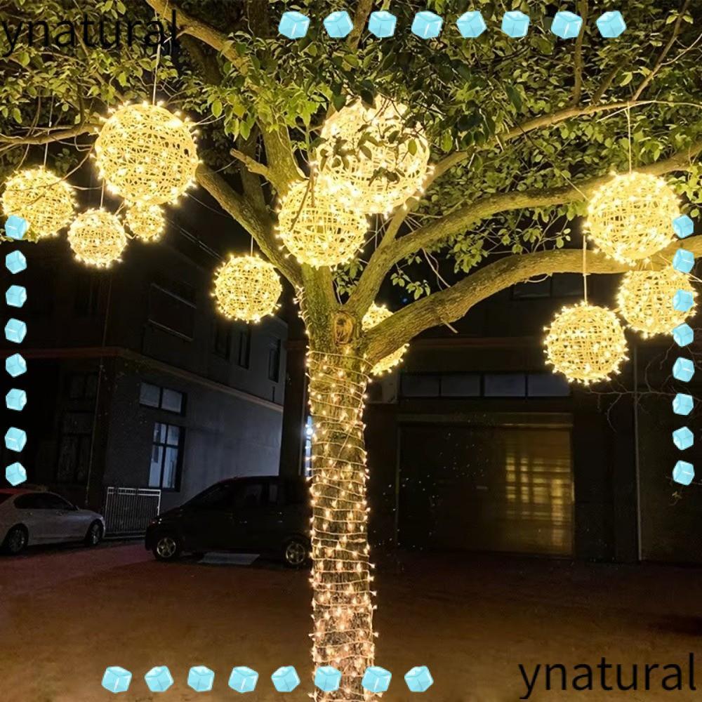 Đèn treo trang trí sân vườn YNATURAL, Đèn bóng mây LED Festoon 20 / 28CM, Bóng mây năm 220V Ramadan 
