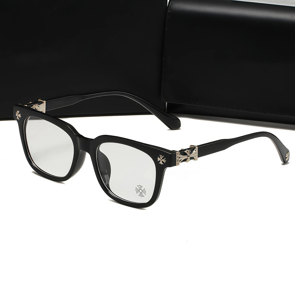 Gọng Kính Cận CH 2273 Mắt Vuông Họa Tiết Kim Loại Dành Cho Nam Nữ