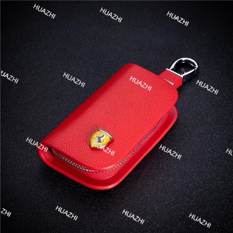 ZC Da Từ Xa Thông Minh Lật Chìa Khóa Xe Fob Ốp Lưng Bao Đựng Túi Ví Cho Ferrari Roma F8 Portofino SF