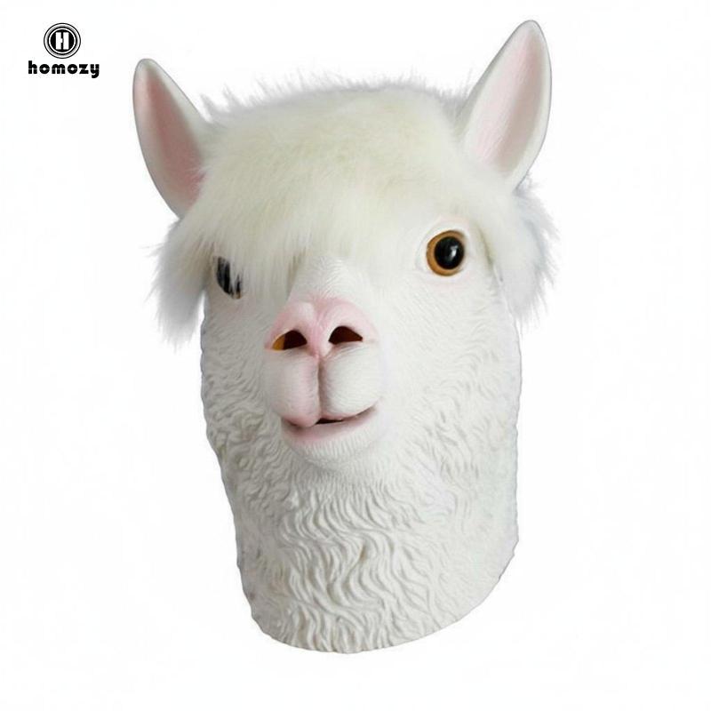 Alpaca Head Covering Dễ thương Alpaca Head Covering Funny Party Prop cho Masquerade, Bar