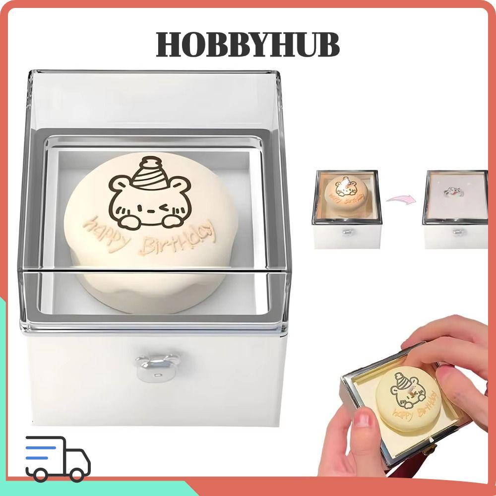 HOBBYHUB Little Bear Cake Ring Box Nến nhẹ Kỷ niệm sáng tạo