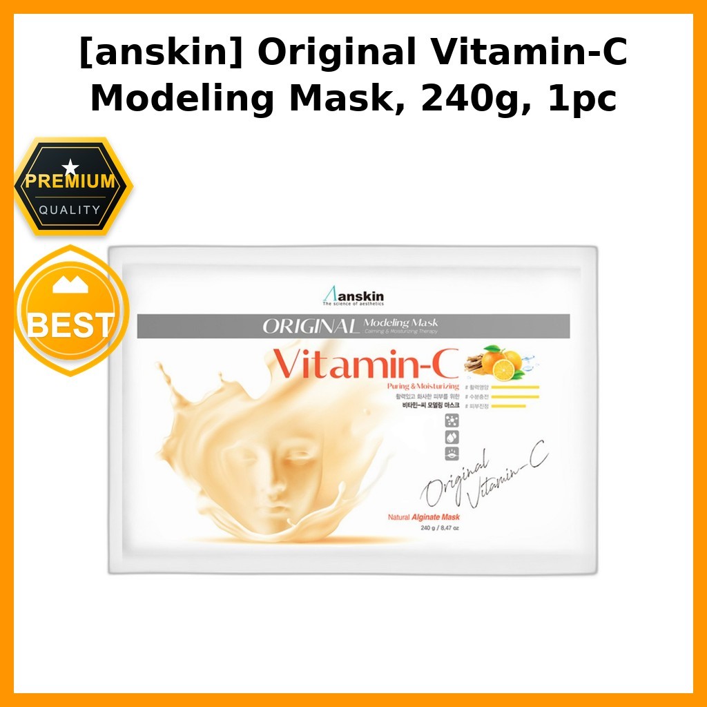 [anskin] Mặt nạ mô hình Vitamin-C chính hãng, 240g, 1 mặt nạ mô hình Hàn Quốc / Hiệu ứng làm sáng da