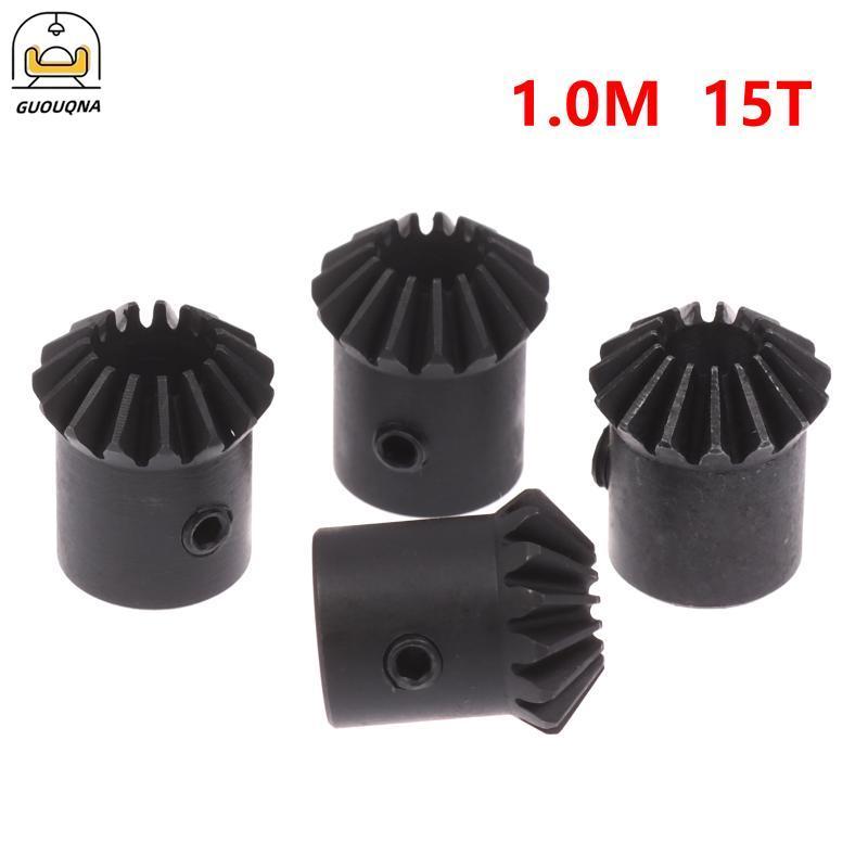 GUOUQNA 2 Chiếc Xoắn Ốc Bevel Gear 1M 15T M1 Modulus Chính Xác Phù Hợp Với 90 Độ Vi sai Gear Cho Mod