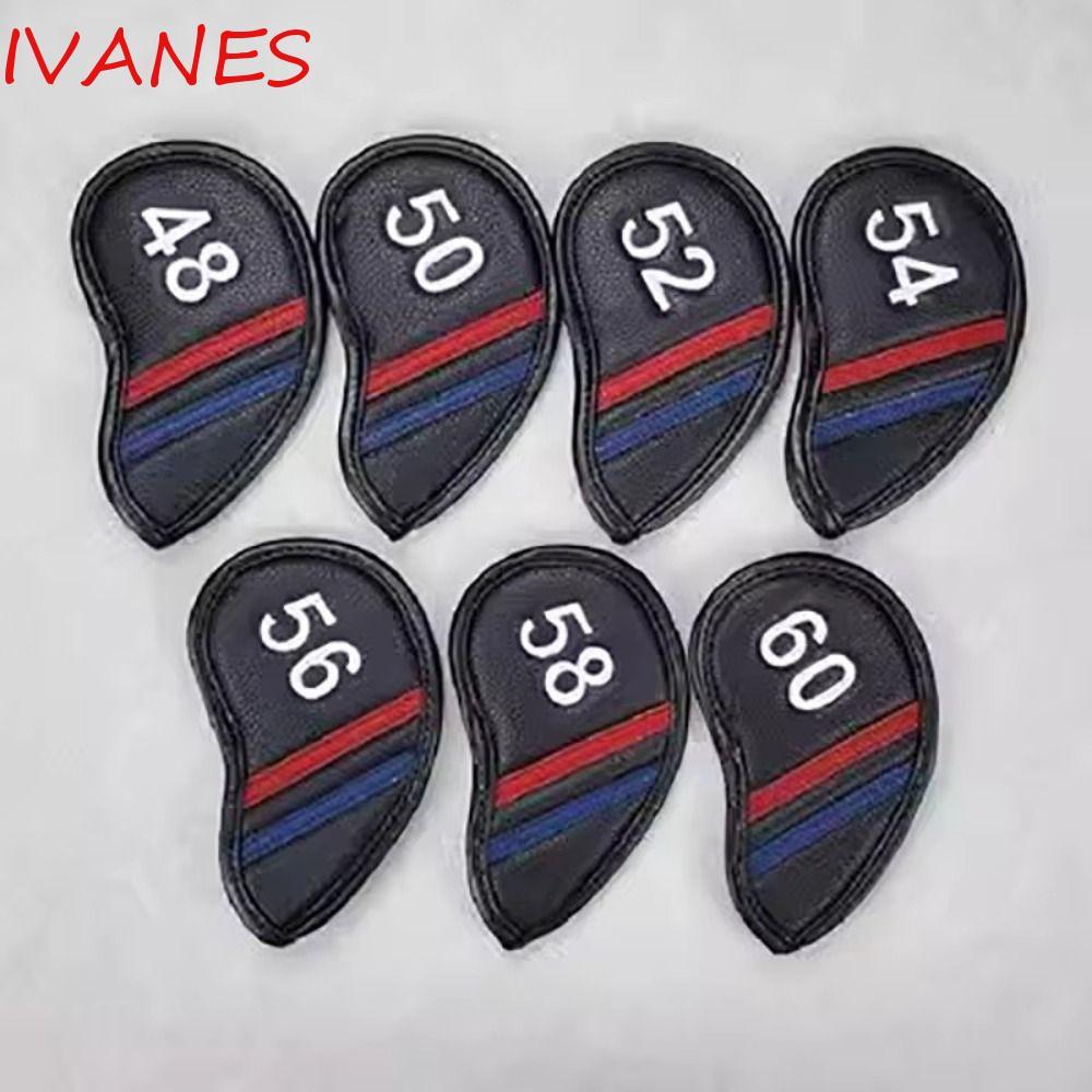 IVANES Golf Wedge Cover, Angle Club 56 58 60 Độ Sand Wedge Headcover, Đen / Trắng Số Lớn Chống Thấm 