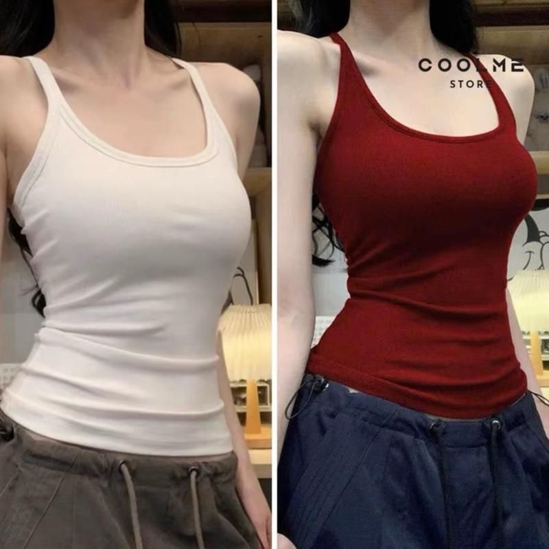 A08g Áo ba lỗ Hai Dây Mảnh Dáng Dài Nữ Trơn, Áo 2 dây ba lỗ dây Nhỏ Ôm Body thời trang