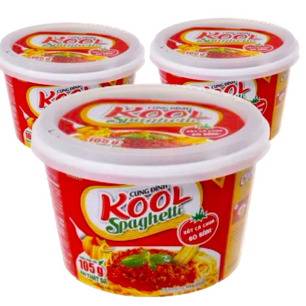 (Combo3 ) Tô Mì trộn Cung Đình Kool Spaghetti tô 105g chính hãng mì Cung Đình Kool