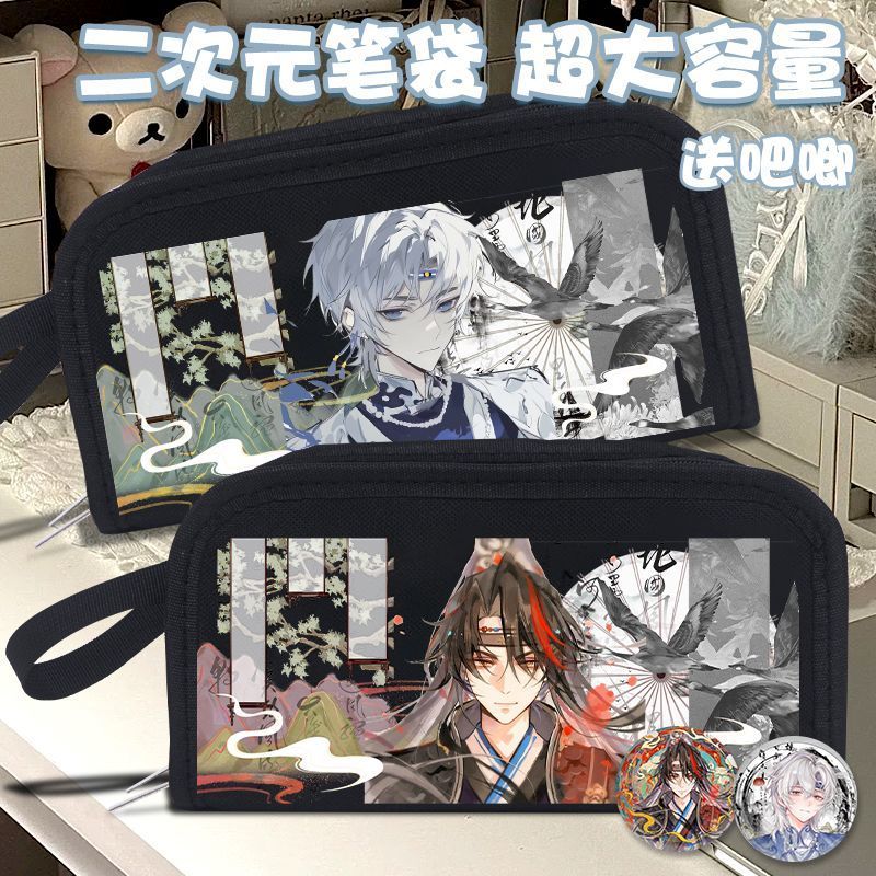 Nhóm hành động siêu nhiên Sinh viên Anime Văn phòng phẩm Hộp đựng bút chì hàng hóa hai chiều Zero Wi