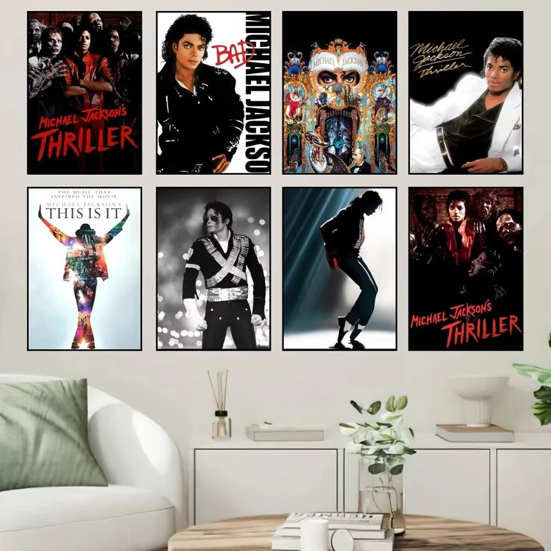 Ca Sĩ Michael Jackson Poster In Hình Nhà Tranh Treo Tường Phòng Ngủ Trang Trí Phòng Khách Văn Phòng 