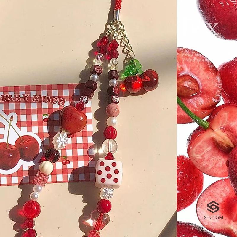 [SHZTGM] Mặt dây chuyền anh đào Vỏ điện thoại di động Dây đeo máy ảnh CCD Dây đeo cổ Alcove Mặt dây 