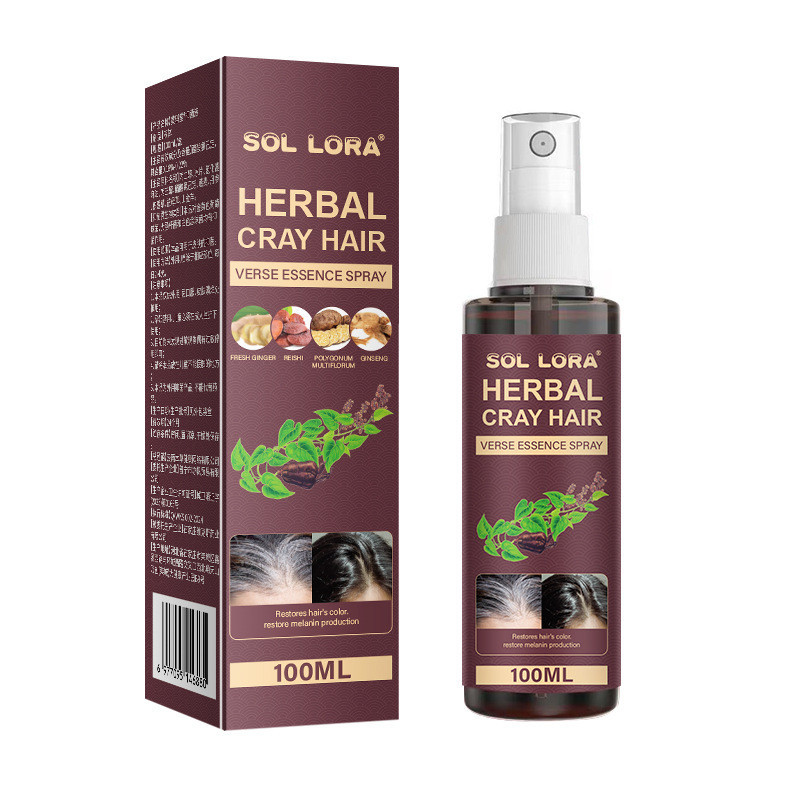 Premium In-Stock#SOL LORA Herbal Hair-Restorer Polygonum Multiflorum Herbal Essence Moisturizing Hai