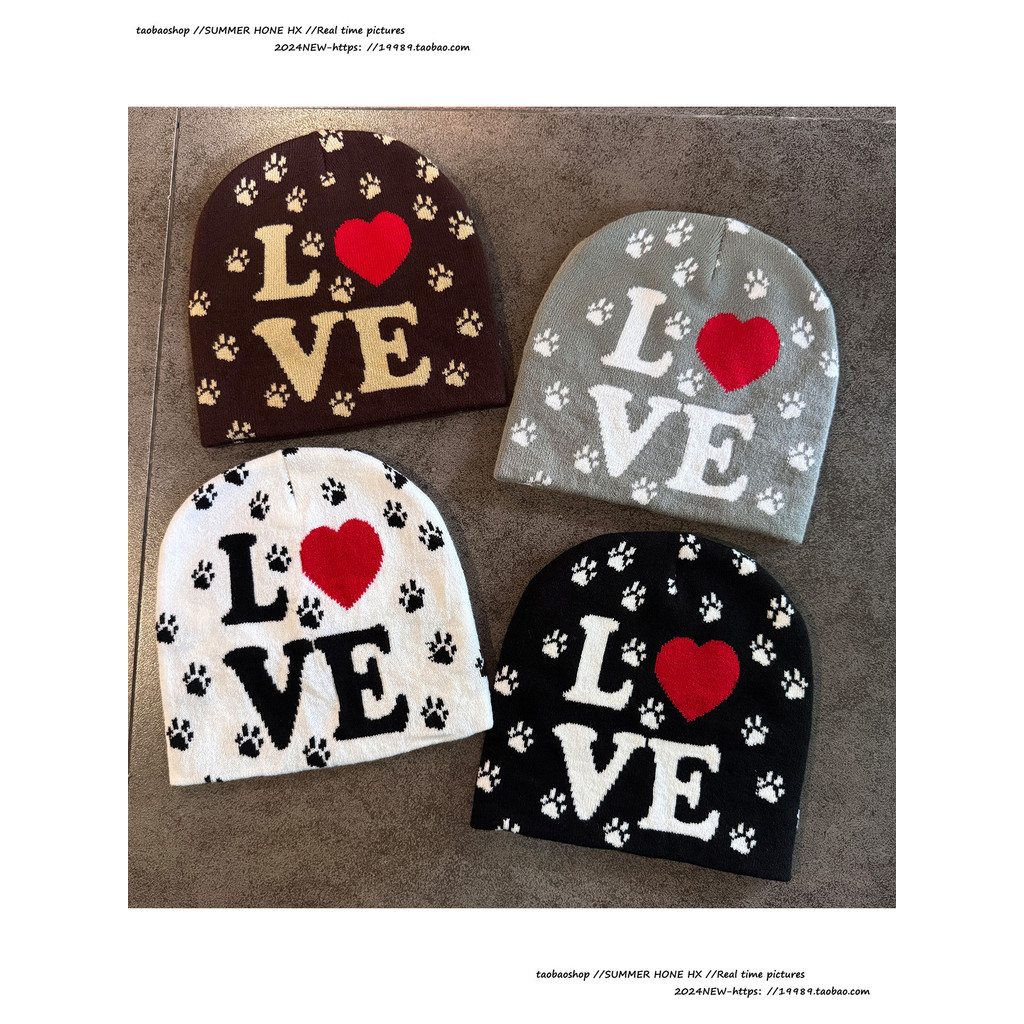 Mũ len dệt kim nữ streetwear ấm áp mùa đông