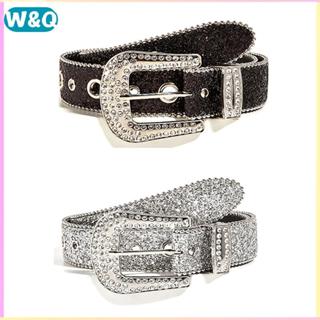 W & Q Sáng Bóng Kim Cương Giả Rộng Thắt Lưng Nữ Đầm Người Lớn Kim Cương Giả Thắt Lưng Đầm Pha Lê Mới