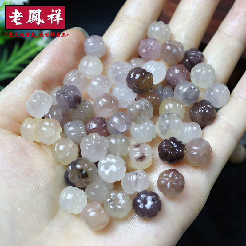 ((5 Cái / Giá) Ngọc Lụa Vàng 9 Mm Topaz Hạt Bí Ngô Tự Nhiên Rời Hạt Vòng Tay Tự Làm Phụ Kiện