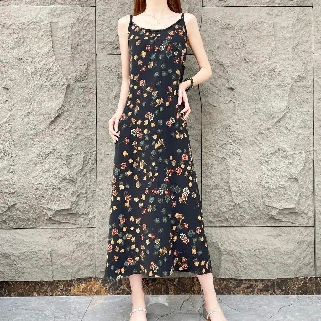 Eden Hoa Đầm Thời Trang Pháp Rời Tính Khí Sling Đầm Nữ Eden Hoa Đầm Thời Trang Pháp Rời Tính Khí Sli