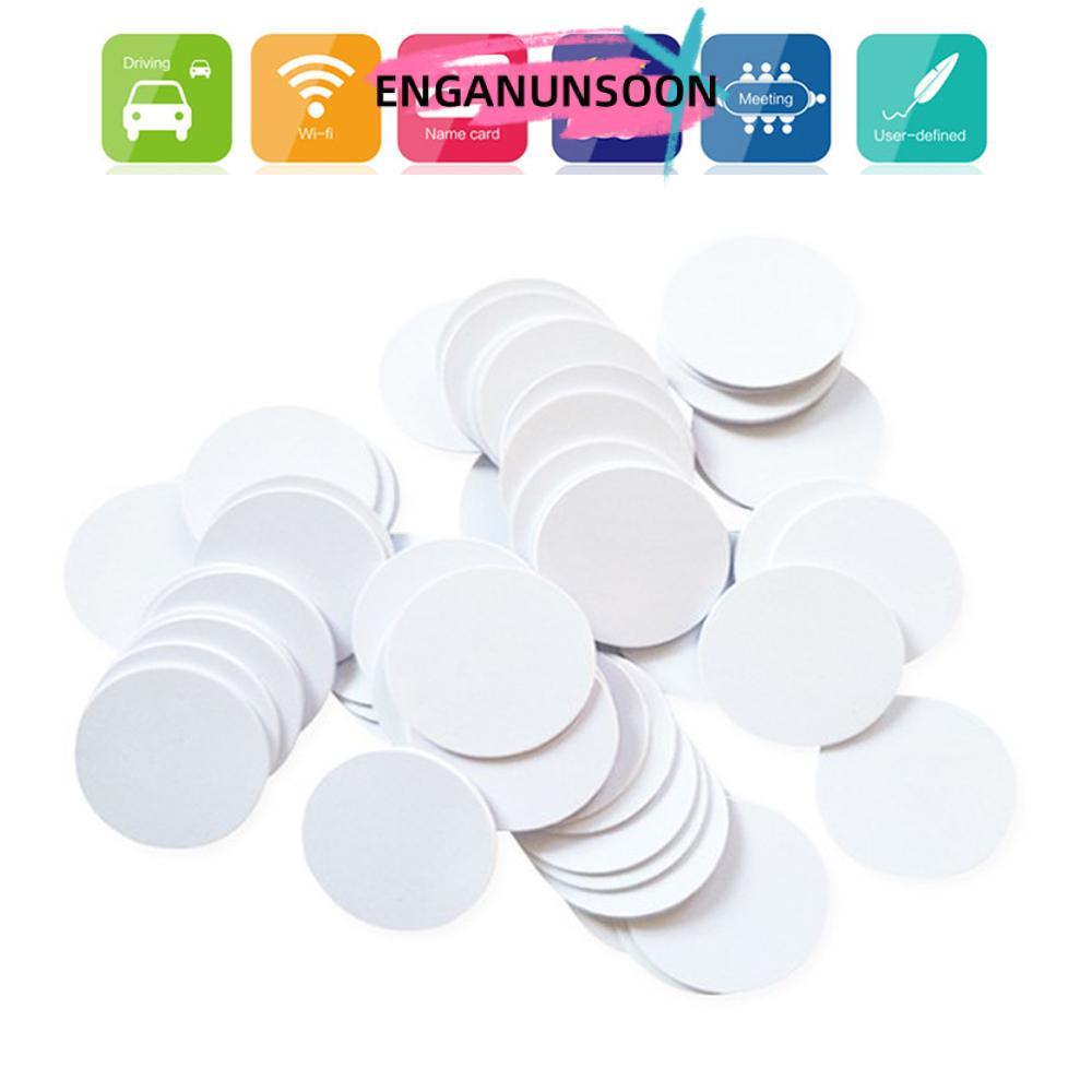 ENGANUNSOON 5 / 10 chiếc Thẻ NFC Điện thoại Mini Chip thông minh tròn