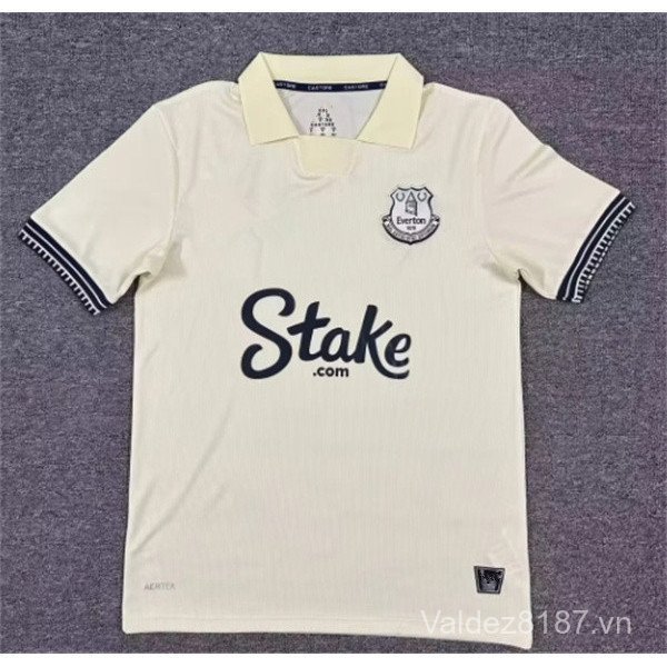 25 26 Áo thun thể thao nam AWAY chất lượng cao của Everton Jersey