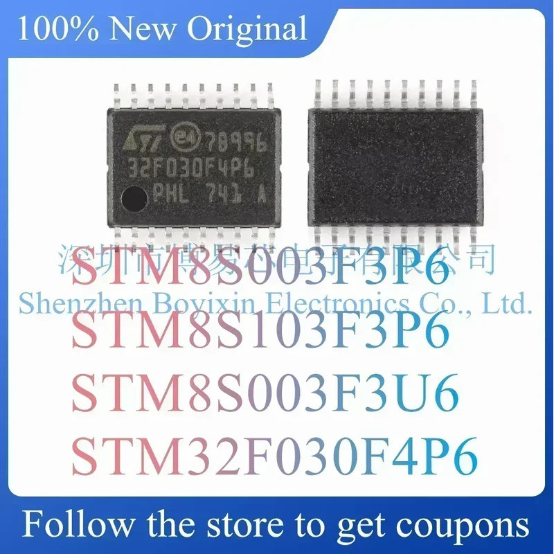 5 CÁI STM8S003F3P6 STM8S103F3P6 STM8S003F3U6 STM32F030F4P6 SOP Chip ic