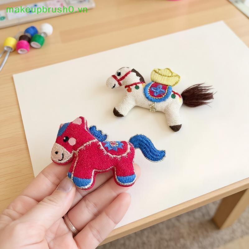 MB 1 Chiếc Áo & Khăn Phụ Kiện Cung Hoàng Đạo Năm Vải Duyên Dáng Pony Trâm Cài Cho Nữ Pin Niche Thiết