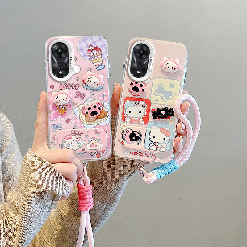 ốp lưng OPPO A2X 5G ốp lưng OPPO A78 5G Được trang bị khung gương Vỏ điện thoại cứng búp bê 3D BB-CY