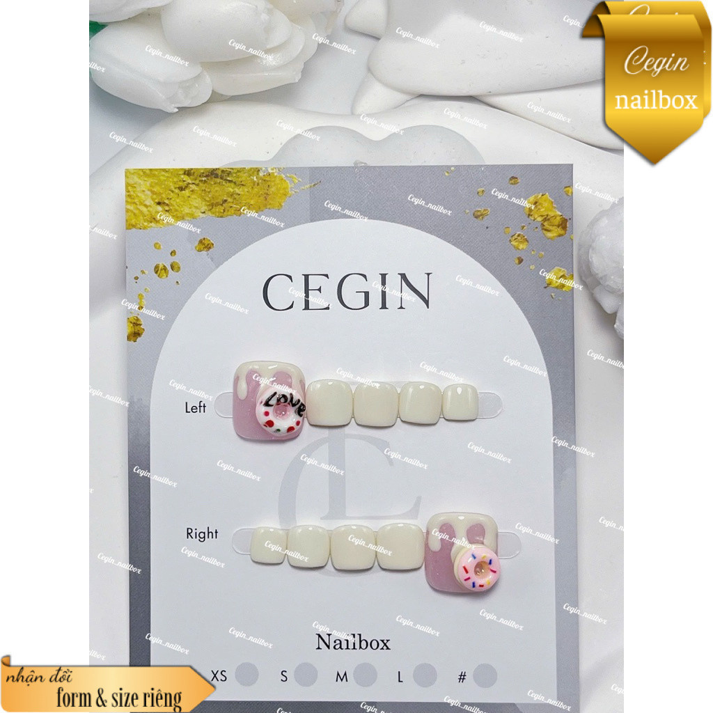 NAIL BOX THIẾT KẾ CEGIN CHÂN DỄ THƯƠNG ĐÍNH CHARM (C76)