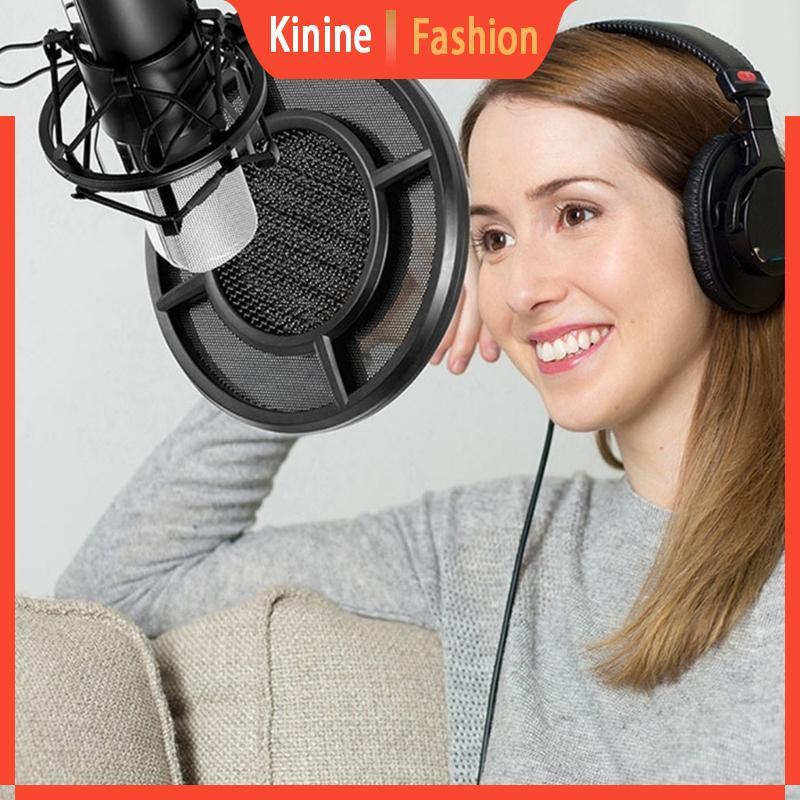 KIN Dual Layered Micro Pop Filter Mic Pop Filter Shield để ghi âm Podcast