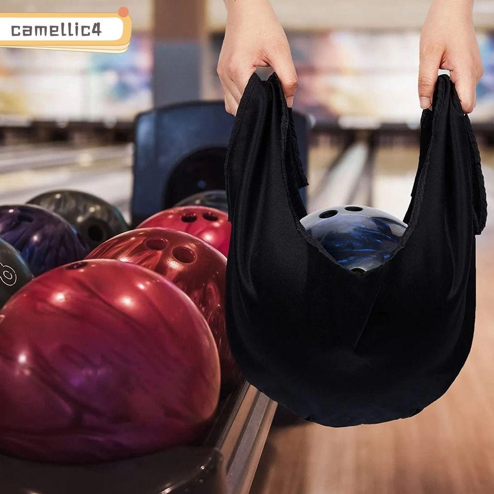 Túi làm sạch bóng bowling ICAMELLI, Phụ kiện bowling màu đen Túi đựng bowling, Túi đựng sợi nhỏ siêu