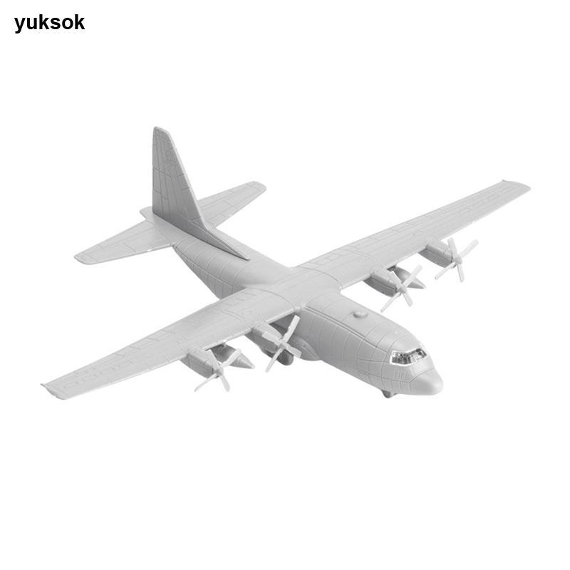 1 / 144 Máy Bay Vận Chuyển Mô Hình Máy Bay Đồ Chơi 4D Lắp Ráp Mô Hình US C130 Thu Nhỏ