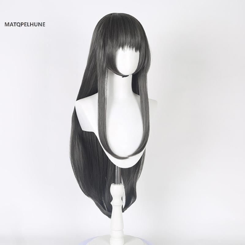 Tóc giả anime màu xám đậm cho cosplay cô gái ma thuật Puella Akemi Homura