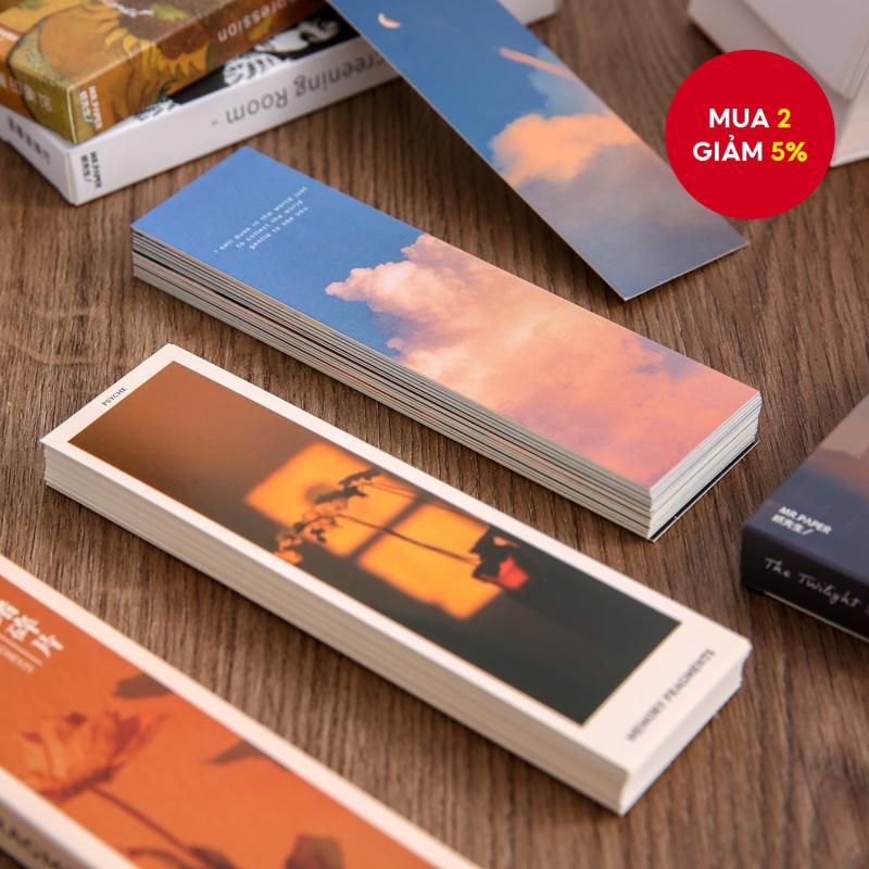 Bộ 30 nhãn đánh dấu sách ấm áp - Dấu trang bằng giấy trắng cho quà tặng đọc sách C7634