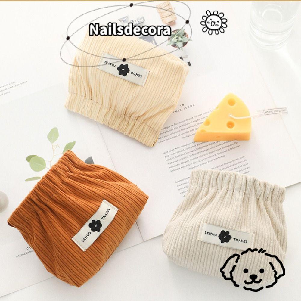 Ví đựng tiền xu NAILS, Túi vải nhung mềm, Ví đựng son môi màu trơn Mini dễ thương Du lịch