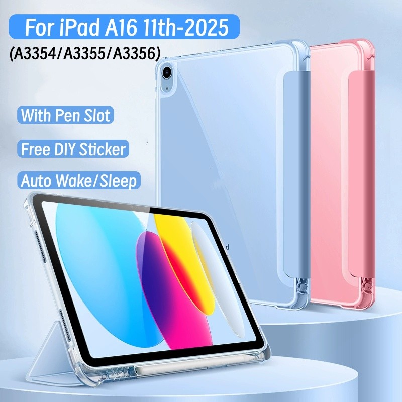 Ốp điện thoại Cho iPad A16 11th Case 11inch 2025 TPU Mềm Dành Cho iPad A16 Tự Động Đánh Thức / Ngủ T