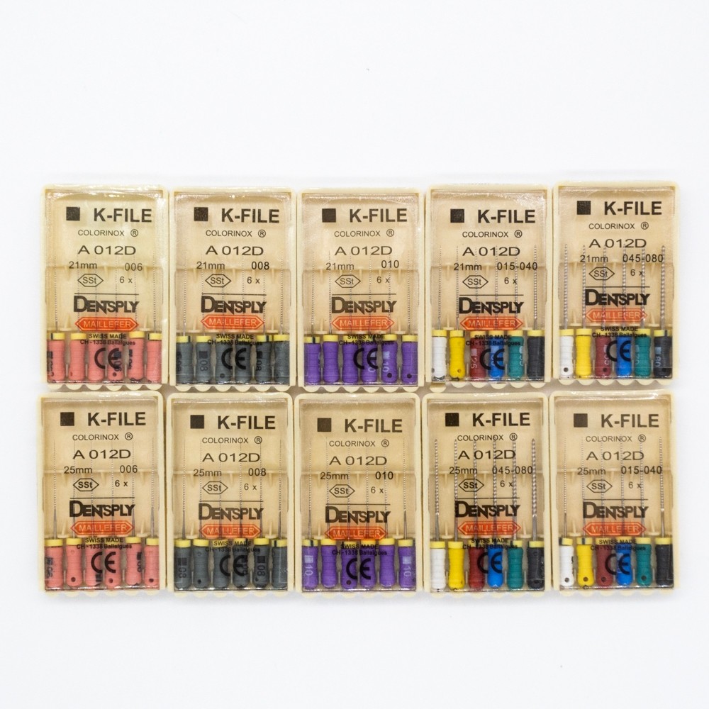 6 Cái / hộp K-file Dentsply Mallifer K-file 21 Mm 25 Mm 28 Mm 31 Mm