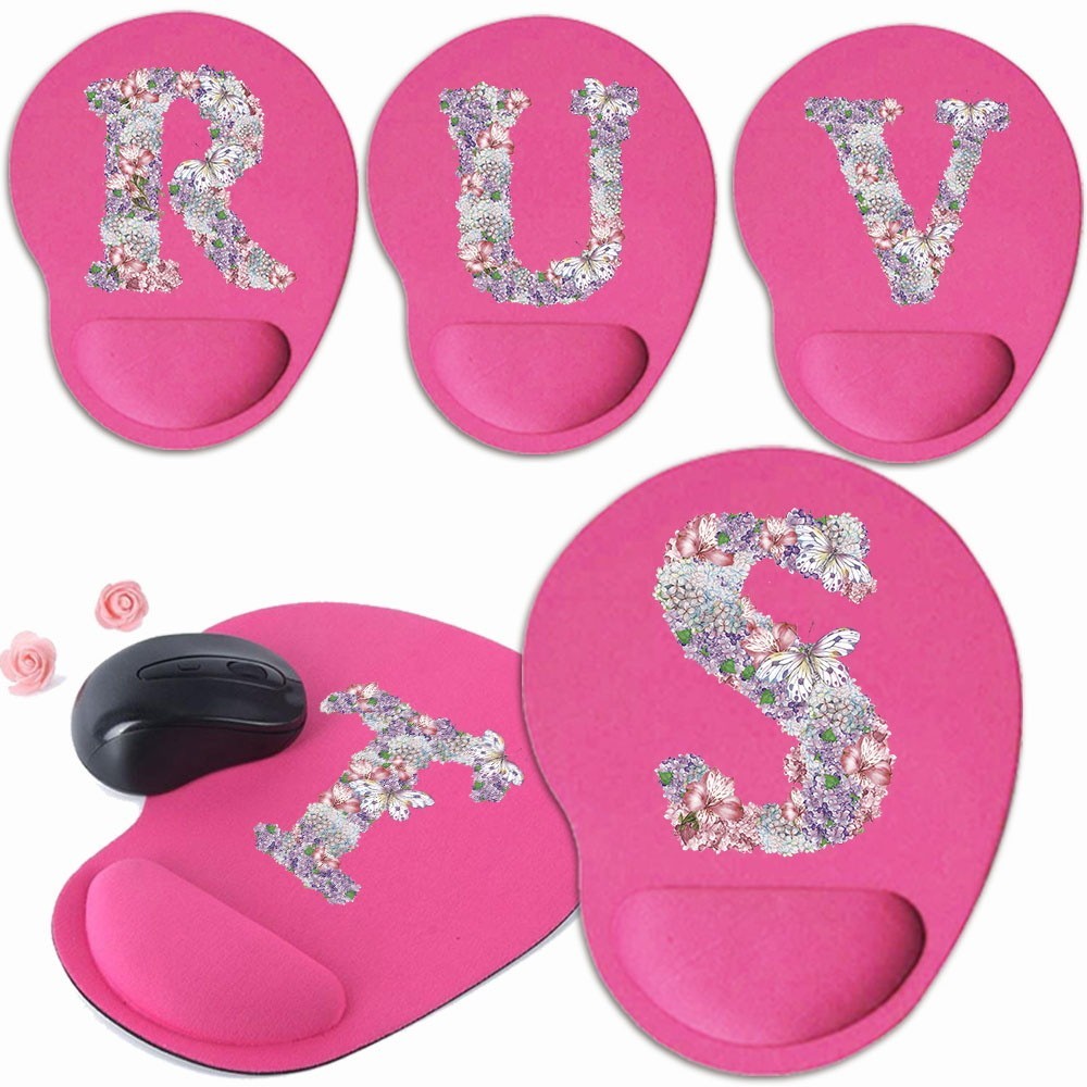 Thickened wrist support  ergonomically comfortable non-slip easy learning and office oval  soft rose