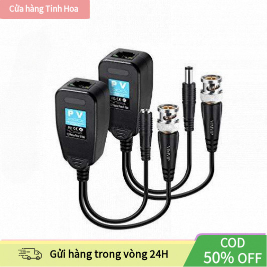 【COD】Video balun tích hợp nguồn 2Mp, kết nối RJ45 - Thiết bị chuyển đổi tín hiệu chống nhiễu, dành c