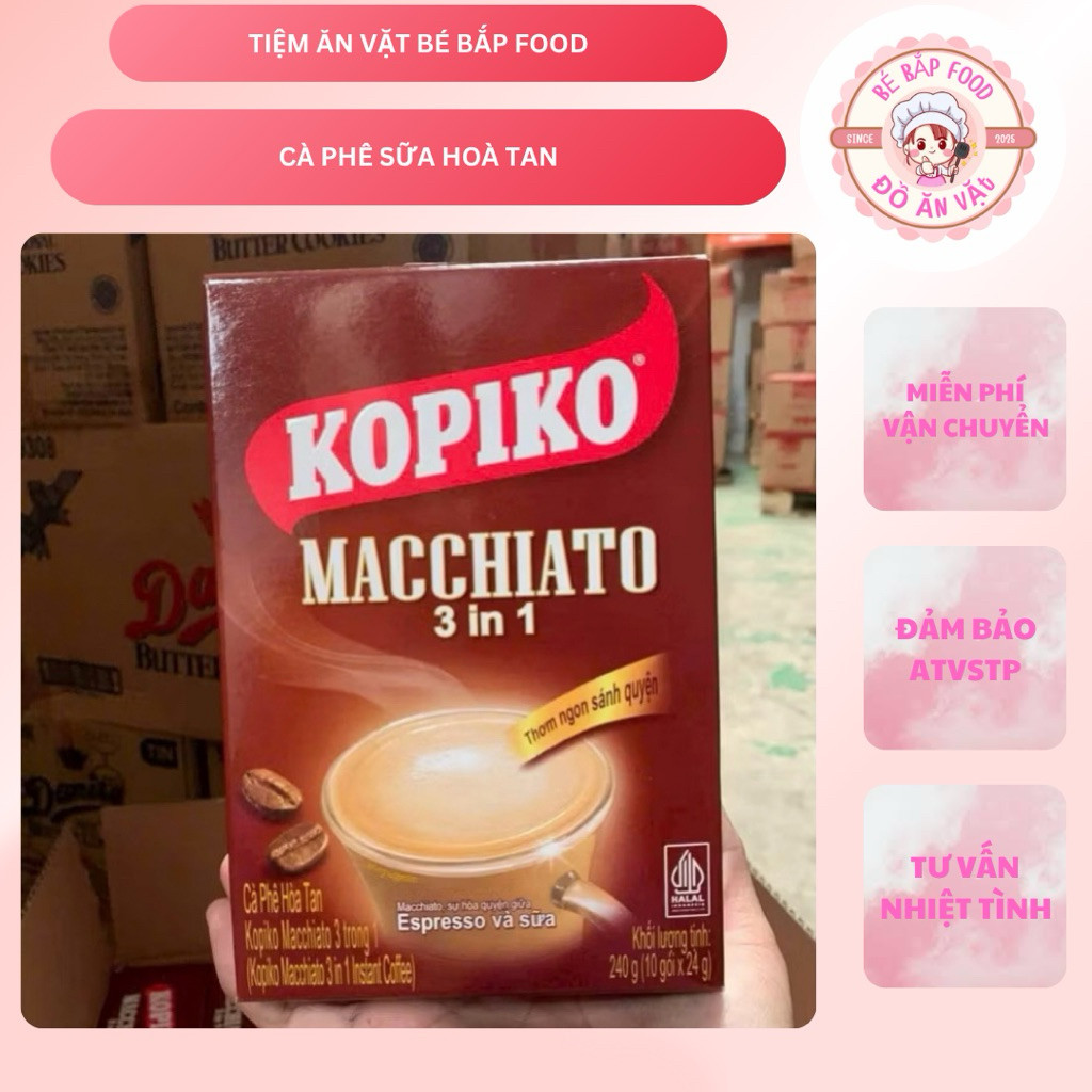 Cà phê kopiko hộp giấy :1 hộp x 10 Gói