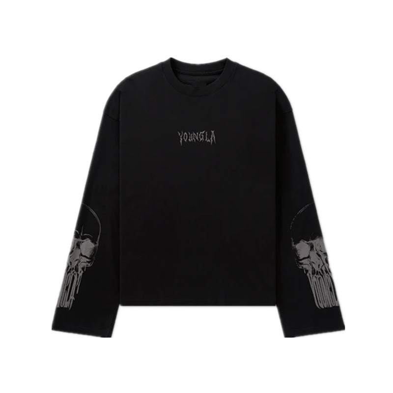 YOUNGLA YOUNGLA Áo thun nam cổ tròn chất liệu cotton, phong cách mới cho gym và thể thao