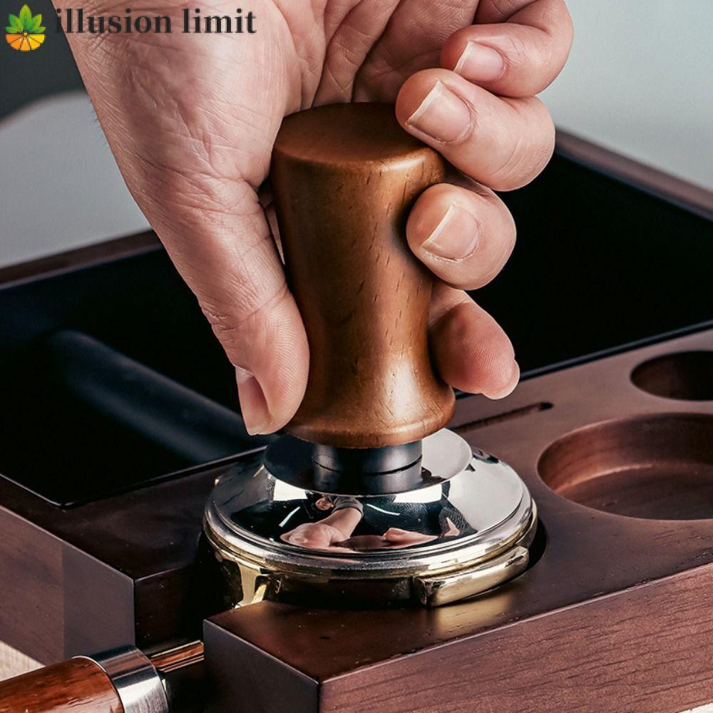 ILLUSION LIMIT Bột Cà Phê Bấm Tay Cầm Gỗ Phụ Kiện Expresso Chuyên Nghiệp