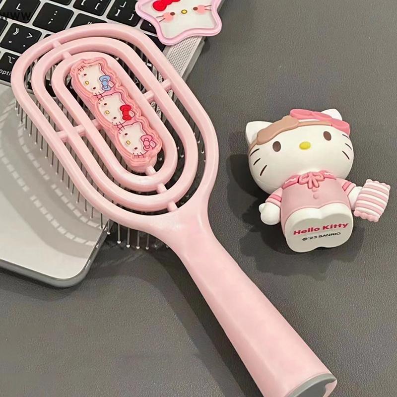 [auz] Kawaii Hello Kitty Kuromi Cinnamorollb Hollow Massageb Long-handled Airbagbs For Girls Birthda