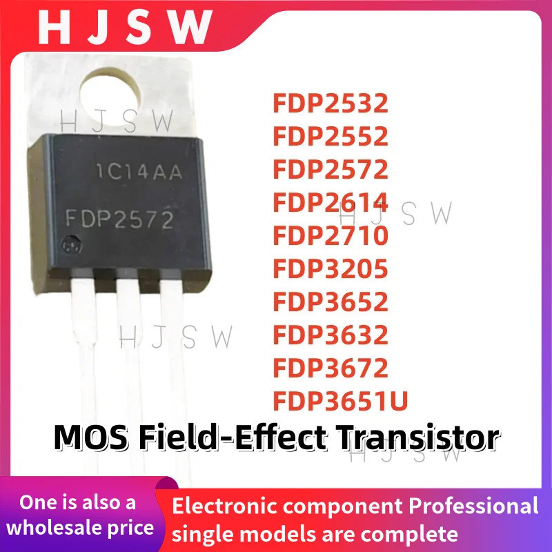 5 Chiếc FDP2532 FDP2552 FDP2572 FDP2614 FDP2710 FDP3205 FDP3652 FDP3632 FDP3672 FDP3651U FDP TO-220 