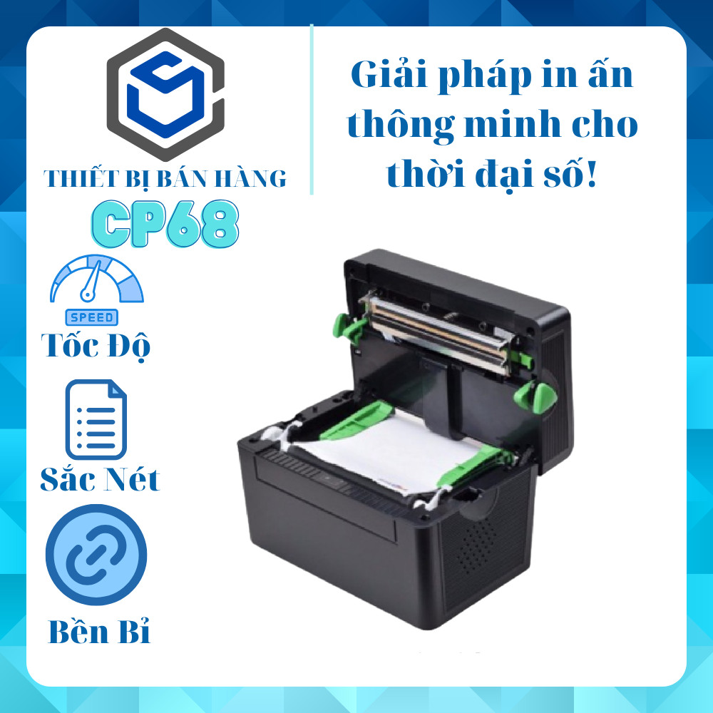 Máy in đơn hàng TMĐT Xprinter XP DT108B in phiếu giao hàng tem vận chuyển bằng công nghệ in nhiệt kh