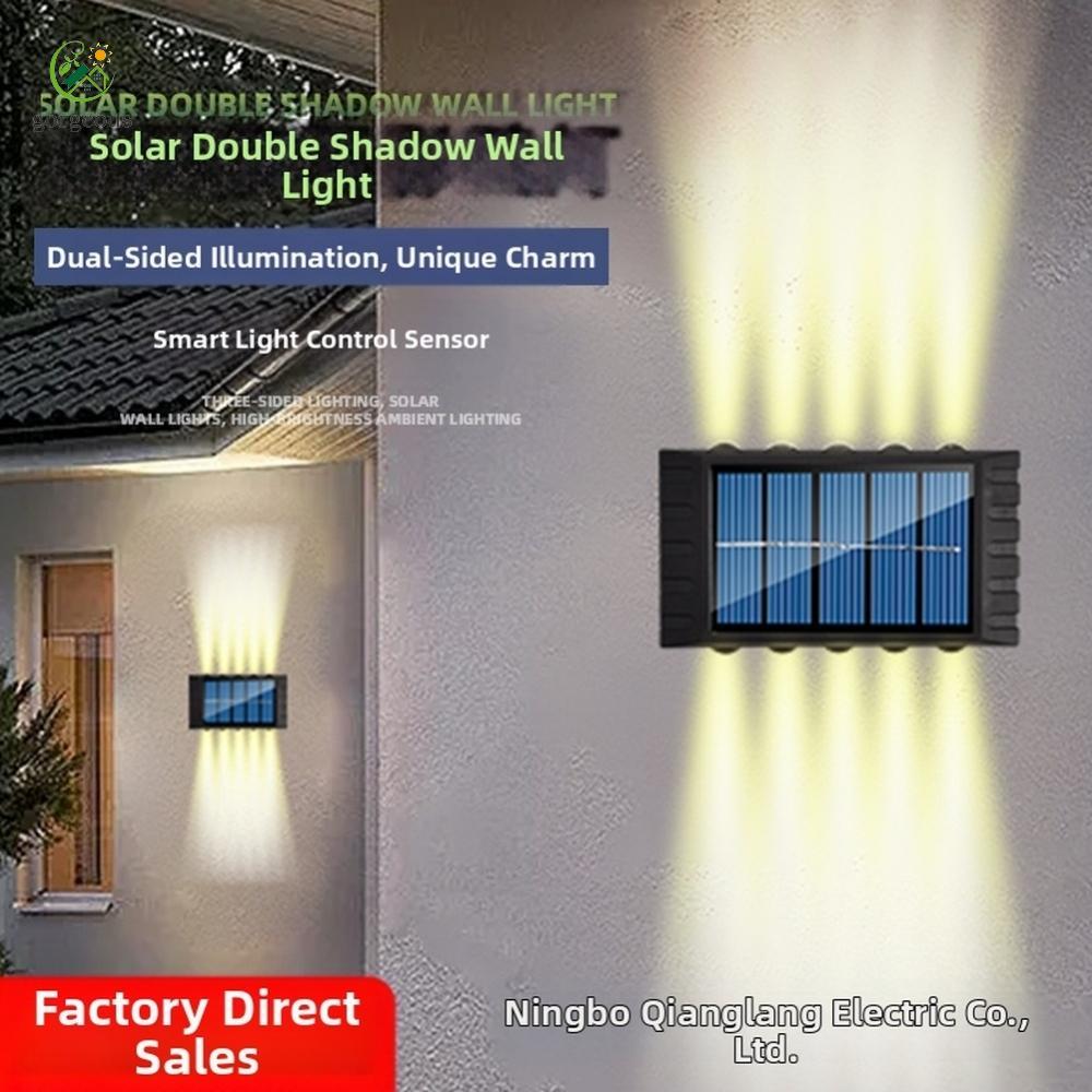 ⭐GROUS⭐Solar Wall Light Outdoor Waterproof Garden Decoration LED Landscape Lighting
