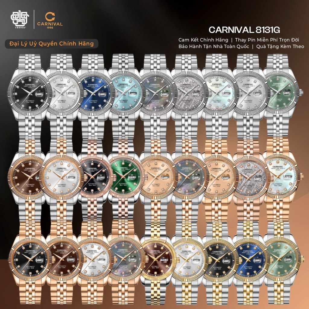 Đồng Hồ Nam Carnival 8131G Series Automatic Hàng Chính Hãng 1994s WATCH